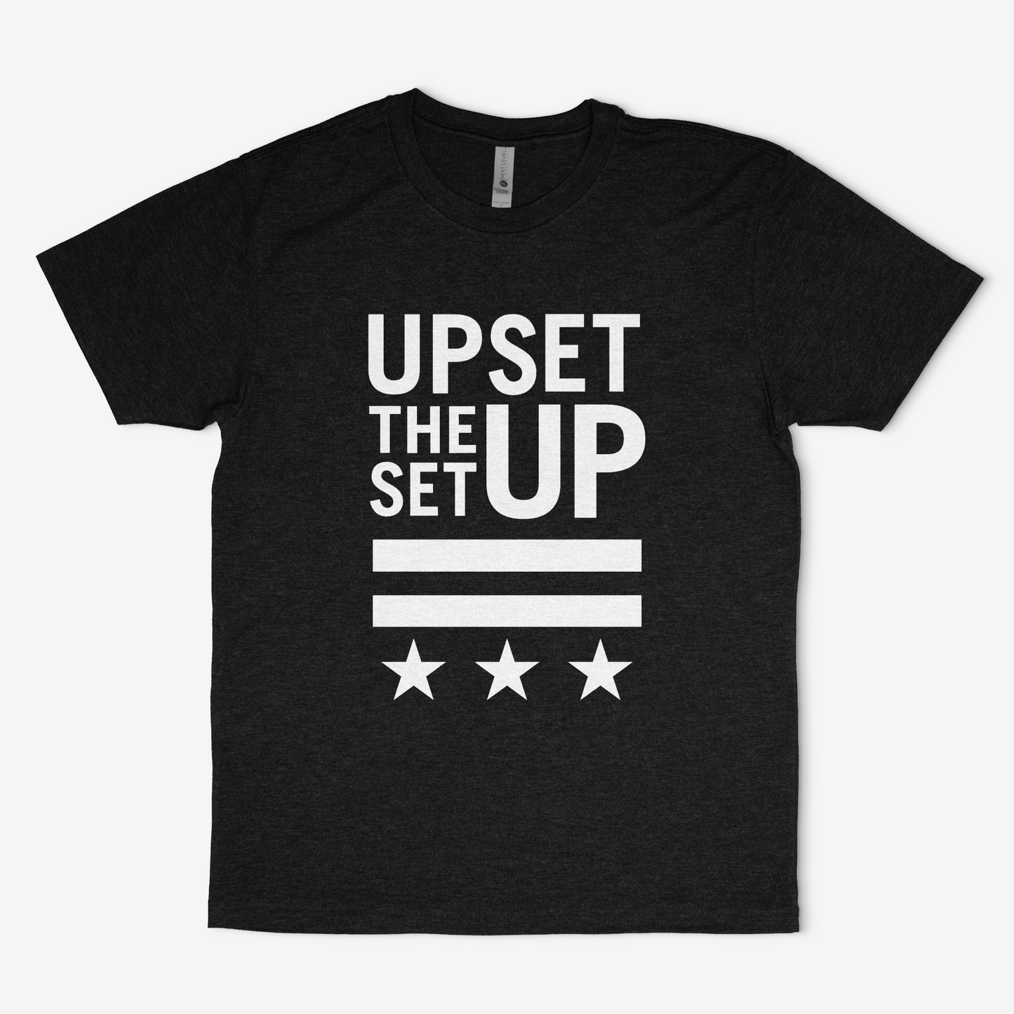 Upset The Setup Triblend Crew (White Print)